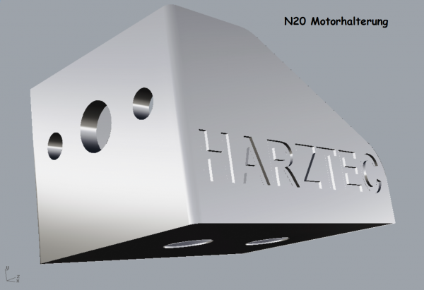 N20 Motorhalterung 3D Druck inkl. 2 Motorschrauben M1,6